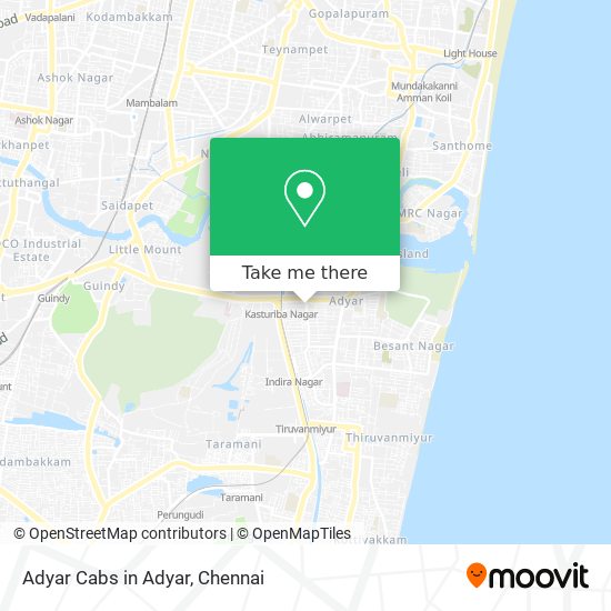 Adyar Cabs in Adyar map