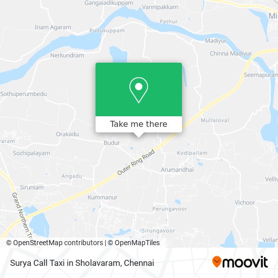 Surya Call Taxi in Sholavaram map