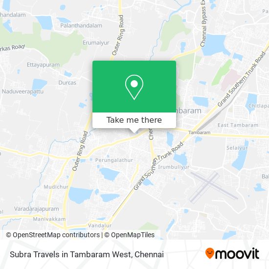 Subra Travels in Tambaram West map