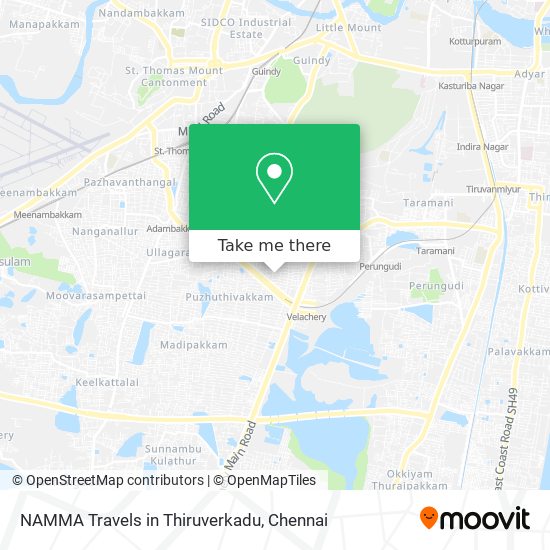 NAMMA Travels in Thiruverkadu map