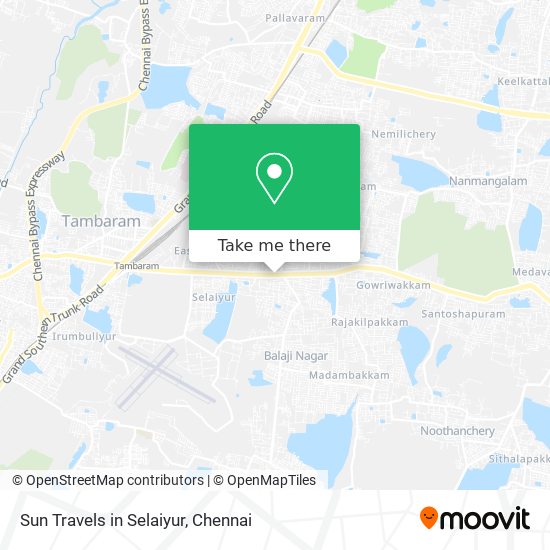 Sun Travels in Selaiyur map