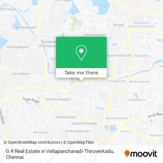 G R Real Estate in Vellapanchavadi-Thiruverkadu map