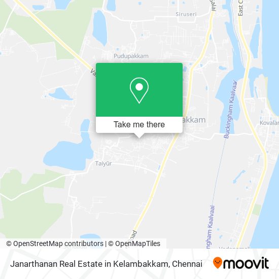 Janarthanan Real Estate in Kelambakkam map