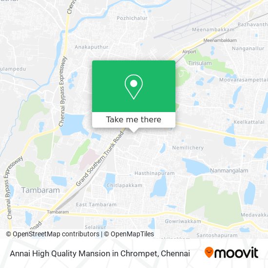 Annai High Quality Mansion in Chrompet map