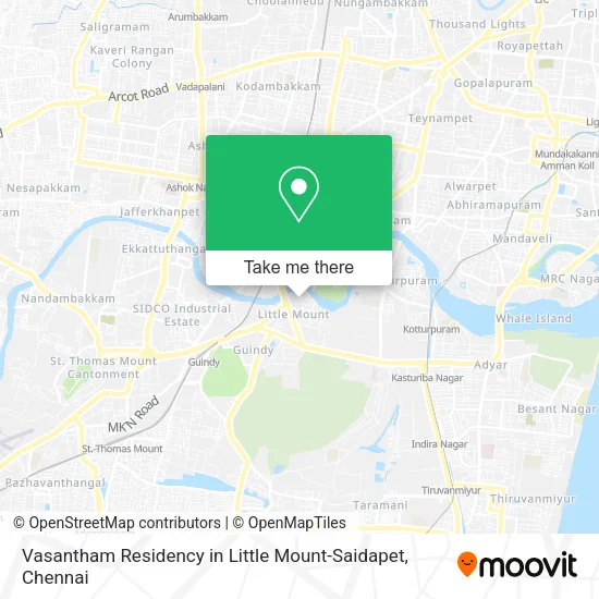 Vasantham Residency in Little Mount-Saidapet map
