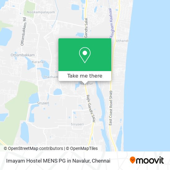 Imayam Hostel MENS PG in Navalur map