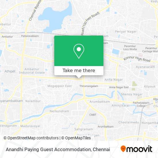 Anandhi Paying Guest Accommodation map