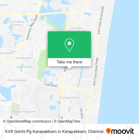 KVR Gents Pg Karapakkam in Karapakkam map