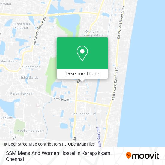 SSM Mens And Women Hostel in Karapakkam map