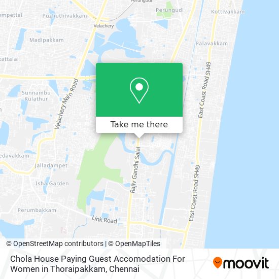 Chola House Paying Guest Accomodation For Women in Thoraipakkam map