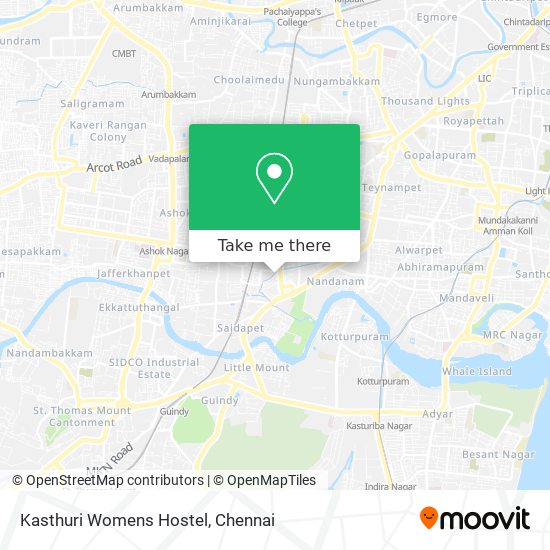 Kasthuri Womens Hostel map