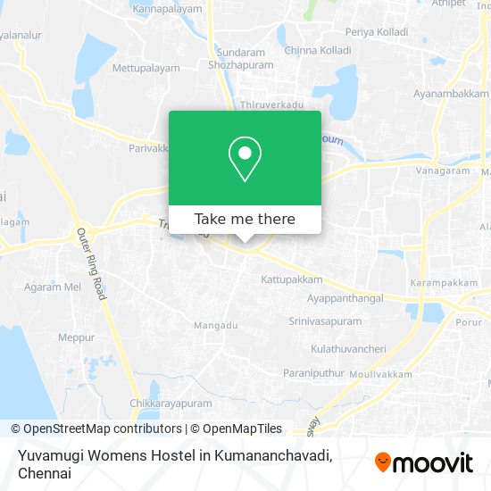 Yuvamugi Womens Hostel in Kumananchavadi map