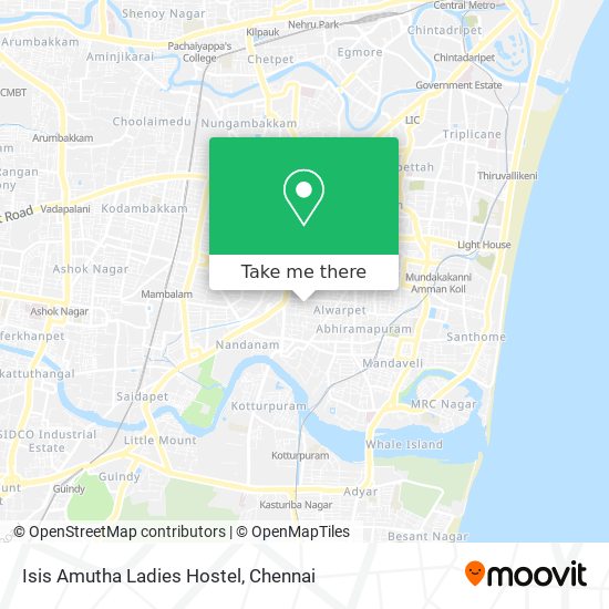 Isis Amutha Ladies Hostel map