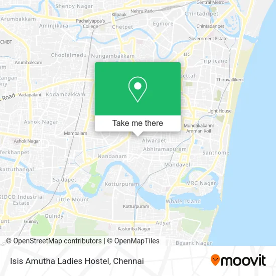 Isis Amutha Ladies Hostel map