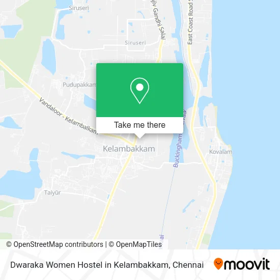 Dwaraka Women Hostel in Kelambakkam map