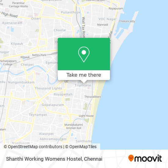 Shanthi Working Womens Hostel map