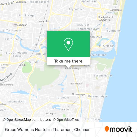 Grace Womens Hostel in Tharamani map