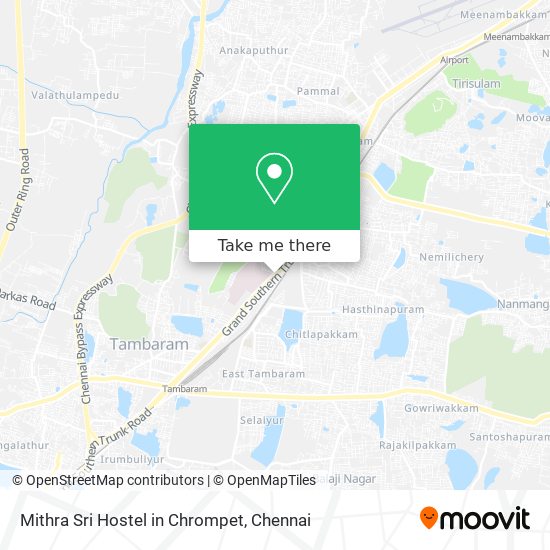 Mithra Sri Hostel in Chrompet map