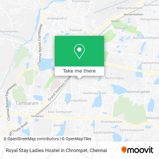 Royal Stay Ladies Hostel in Chrompet map