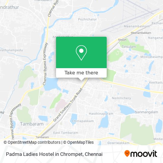 Padma Ladies Hostel in Chrompet map