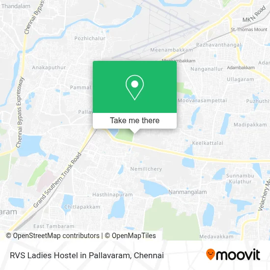 Rvs Ladies Hostel in Pallavaram map
