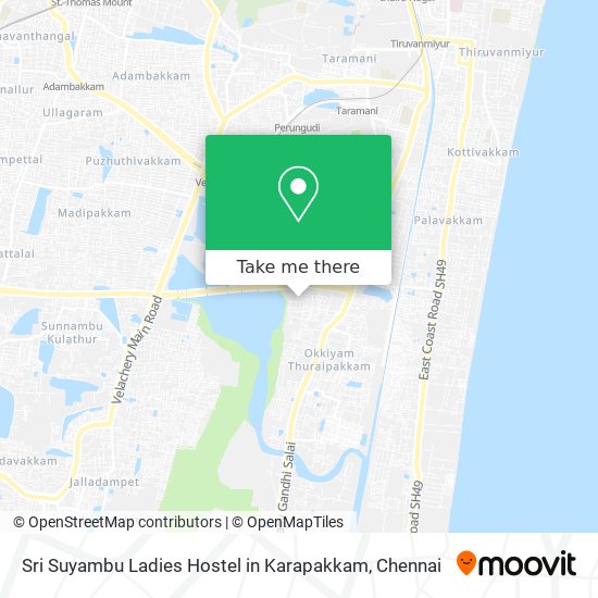 Sri Suyambu Ladies Hostel in Karapakkam map