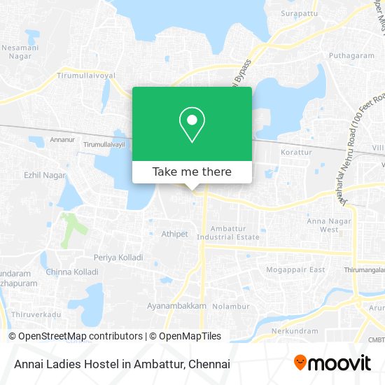 Annai Ladies Hostel in Ambattur map
