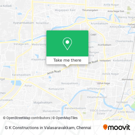 G K Constructions in Valasaravakkam map