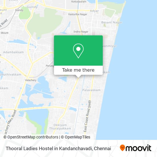 Thooral Ladies Hostel in Kandanchavadi map