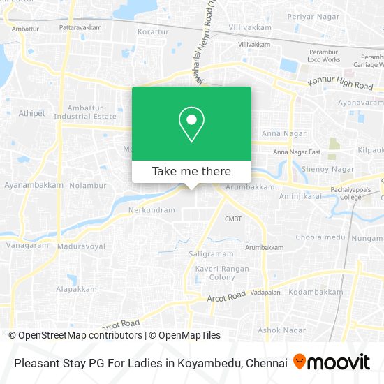 Pleasant Stay PG For Ladies in Koyambedu map