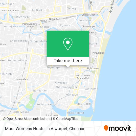 Mars Womens Hostel in Alwarpet map