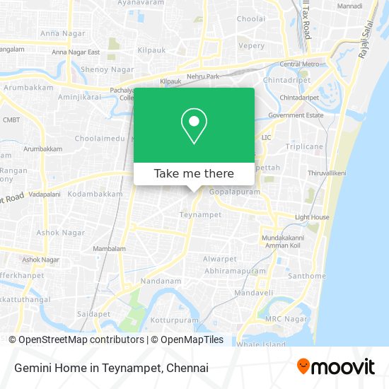 Gemini Home in Teynampet map