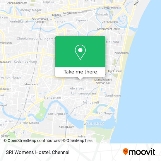 SRI Womens Hostel map