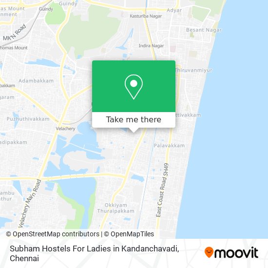 Subham Hostels For Ladies in Kandanchavadi map