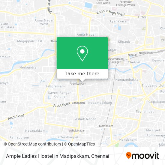 Ample Ladies Hostel in Madipakkam map