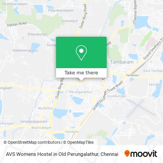 AVS Womens Hostel in Old Perungalathur map