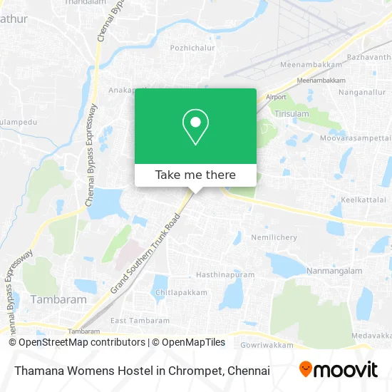 Thamana Womens Hostel in Chrompet map