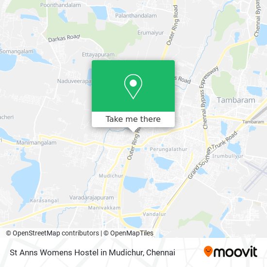 St Anns Womens Hostel in Mudichur map