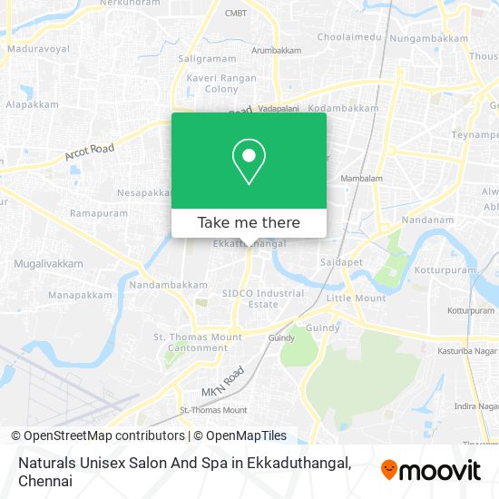 Naturals Unisex Salon And Spa in Ekkaduthangal map