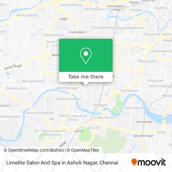 Limelite Salon And Spa in Ashok Nagar map