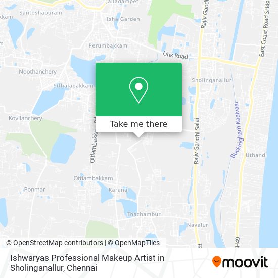 Ishwaryas Professional Makeup Artist in Sholinganallur map