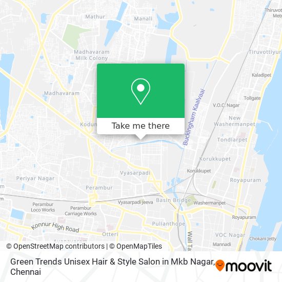 How to get to Green Trends Unisex Hair & Style Salon in Mkb Nagar in  Saidapet by Bus or Train?