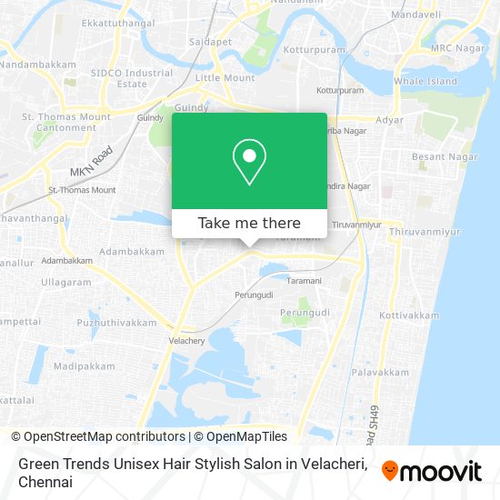 How to get to Green Trends Unisex Hair Stylish Salon in Velacheri in  Mambalam Gundy by Bus or Train?