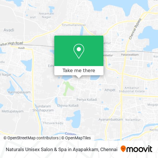 Naturals Unisex Salon & Spa in Ayapakkam map