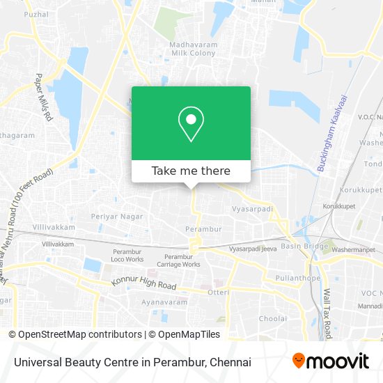 Universal Beauty Centre in Perambur map