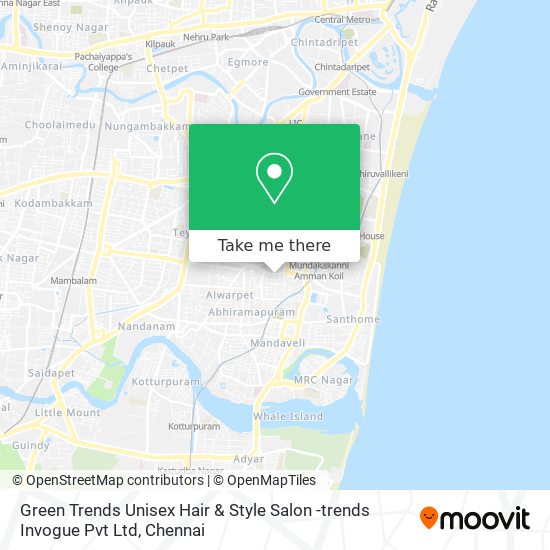 Green Trends Unisex Hair & Style Salon -trends Invogue Pvt Ltd map