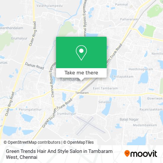 Green Trends Hair And Style Salon in Tambaram West map