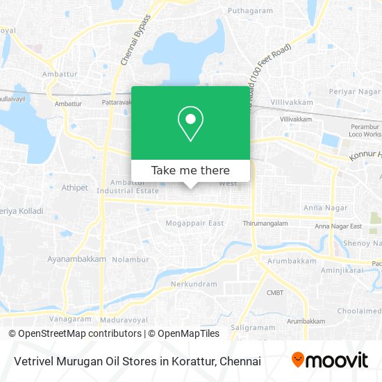 Vetrivel Murugan Oil Stores in Korattur map