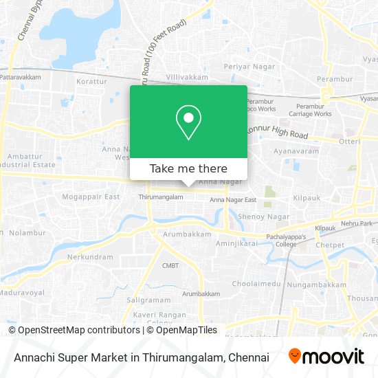 Annachi Super Market in Thirumangalam map