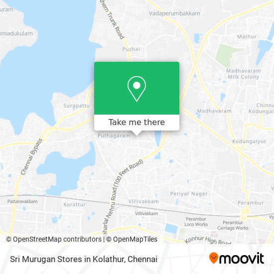 Sri Murugan Stores in Kolathur map